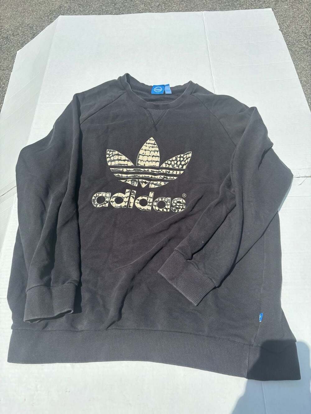 Vintage Adidas Originals Trefoil Logo Sweatshirt Black Size Large